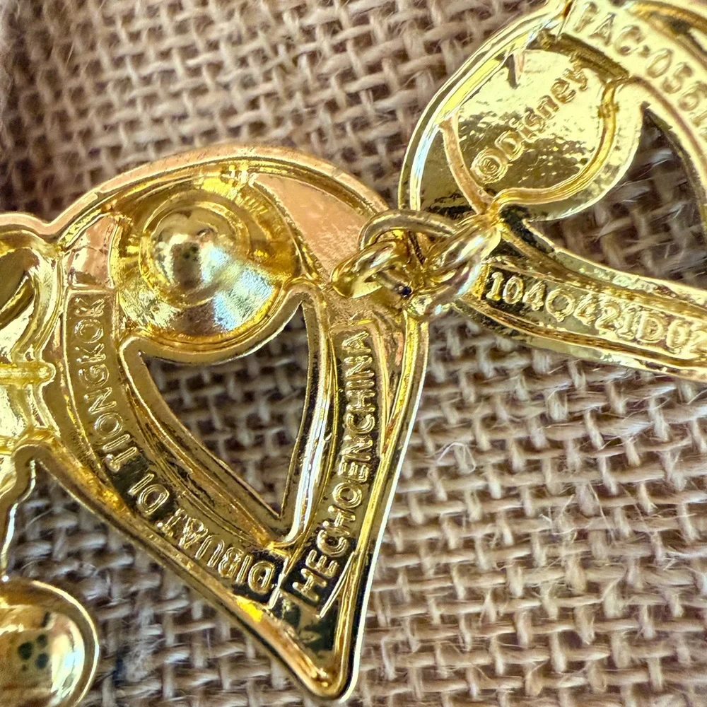 Disney Store London Necklace Princess Jasmine Aladdin Raja Crystal Gold BinBJ